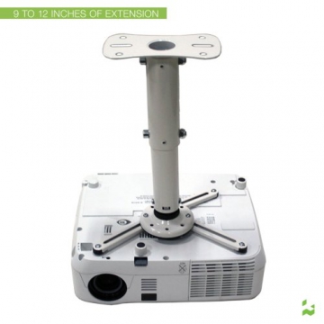 Kanto P101W Universal Beamer / Projektor Deckenhalterung mit ausziehbar von 30,5cm (weiß) - 4