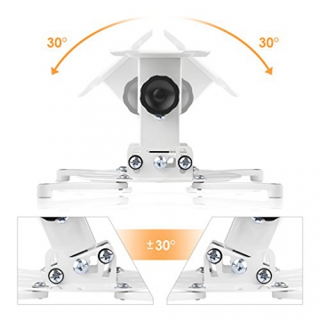 SIMBR Universal Beamer Projektor Deckenhalterung Schwenkbar Neigbar mit einem Deckenabstand von 140mm max. Tragfähigkeit 15kg - 4