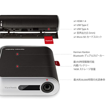 Anschlüsse des Viewsonic M1+